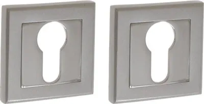 Produktbild von Quadratisches Schild WB Nickel-Satin/Schwarz