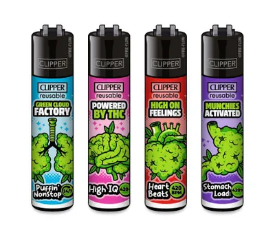Produktbild von Clipper Feuerzeuge 4er Set 420 Anatomy