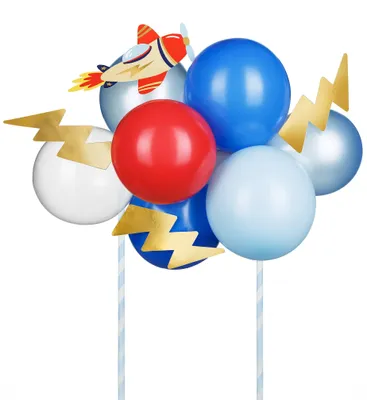 Immagine prodotto di Cake topper palloncino compleanno aeroplano