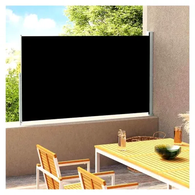 Produktbild von Einziehbare Seitenmarkise für die Terrasse, 180 x 300 cm, Schwarz