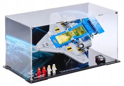 Zdjęcie produktu dla Czarna witryna z nadrukowanym panelem tylnym, przeznaczona do zestawu LEGO® ICONS 10497 – Galaktyczny Odkrywca
