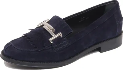Produktbild von F6894 mocassino donna dark blu TOD'S scarpe wildleder loafer schuh frau