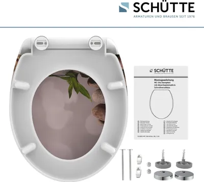Obrázok produktu pre SCHÜTTE WC sedadlo PYRAMID, duroplastové WC sedadlo s mäkkým zatváraním a rýchloupínaním, potlač s motívom