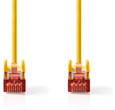 Produktbild von Nedis CAT6-Netzwerkkabel - RJ45 Stecker - RJ45 Stecker - S/FTP - 1.50 m - Rund - LSZH - Gelb - Label