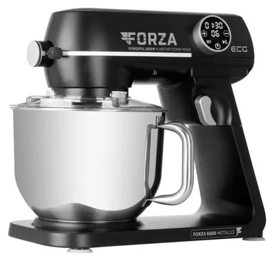 Immagine prodotto di ECG FORZA 6600 Metallo Nero | Robot da cucina | Motore da 1800 W | Ciotola grande da 6,5 litri in acciaio inox SUS 304 |