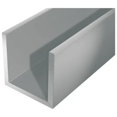 Obrázek produktu pro Alberts U-profil | hliník, stříbrný elox | 1000 x 15 x 10 mm