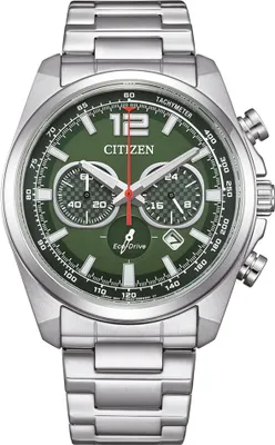 Produktbild von Citizen CA4640-50X Eco-Drive Chronograph Herrenuhr Stahl/Grün