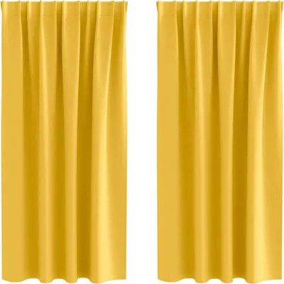 Obrázok produktu pre vidaXL Zatemňujúce závesy s krúžkami 2 ks horčicovo žltá 175 x 140 cm