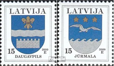 Produktbild von Briefmarken Lettland 2000 Mi 521-522 (kompl.Ausg.) postfrisch Wappen