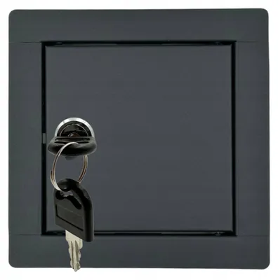 Produktbild von Mimet Inspektionsklappe Metall 10x10 Graphit mit Schlüssel