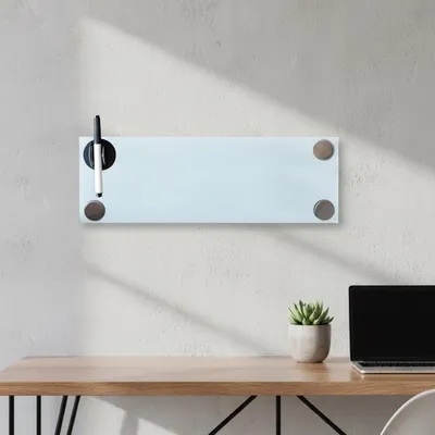 Obrázok produktu pre 60x20CM sklenená magnetická tabuľa Biela magnetická tabuľa Memo Board Wall Pin Board Glass Board