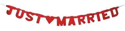 Produktbild von Buchstaben-Girlanden "Just Married"