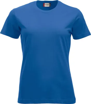 Produktbild von Damen T-Shirt Classic-T Rundstrick mit doppeltem Kragenbündchen Elasthan