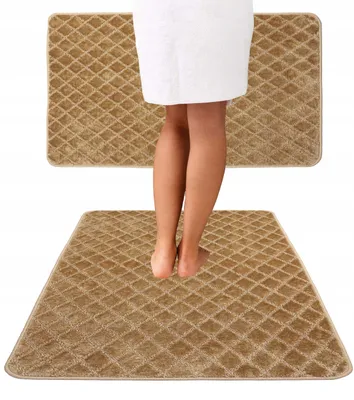 Produktbild von Elsimone Carpets Luxus Badezimmerteppich Antirutsch 3D Effekt 100x150 cm