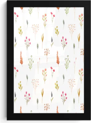 Produktbild von MuchoWow® MuchoWow® Gerahmtes Poster Blumen - Pflanzen - Collage 20x30 cm - Poster mit zchwarzem Bilderrahmen - Drucken - Bilder Poster im Rahmen