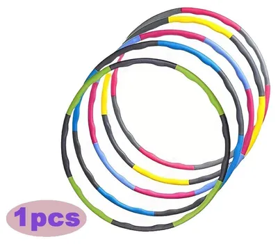Immagine prodotto di Hula Hoop, modello regolabile, attrezzo fitness portatile, colore a caso, 1 pezzo
