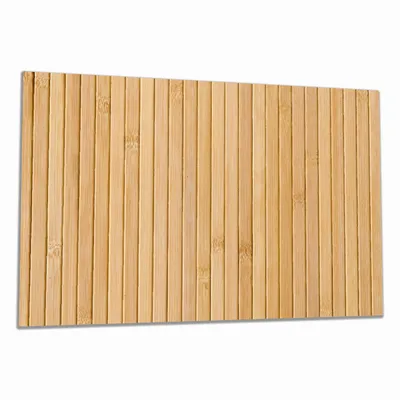 Produktbild von Wallario Herdabdeckplatte aus Glas, Größe 80 x 52 cm 1-teilig, Motiv Holzpanele hell