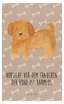 Produktbild von Mr. & Mrs. Panda Wandbild Hund Flauschig - Hundeglück - Geschenk, Wandtuch, Hundeliebe, Niedlich, Witzig, Sprüche, Wandteppich, Tapisserie, Tapestry, Gobelin, Hunde