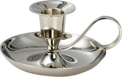 Produktbild von Kerzen Handleuchter Klassik Messing Silber
