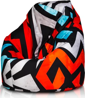 Produktbild von Ecopuf, Mega Sako, Sitzsack Pouf, Sack Poufsessel Pufsack Kinder, Erwachene, 85x135cm, Fantasy-dg43