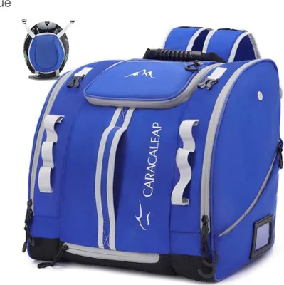 Produktbild von Skischuhtasche, Blau, für Skifahren & Snowboarden, wasserdichter PVC-Boden, ideal für Reisegepäck, viel Stauraum.
