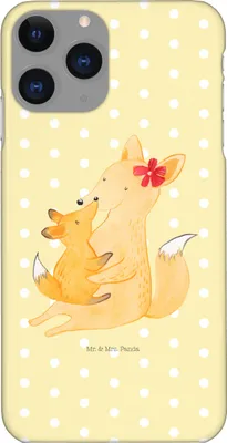 Produktbild von Mr. & Mrs. Panda Iphone 11 Pro Handyhülle Fuchs Mama - Gelb Pastell - Geschenk, Muttertag, Schoß, Premium Kunststoff, Mutter, Handy Case, Tochter