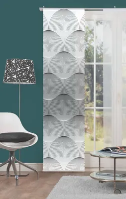 Produktbild von Home Wohnideen Schiebevorhang Dekostoff DigitaldruckBenari 1 teilig 245 x 60 cm Grau
