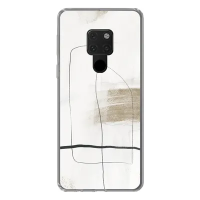 Produktbild von MuchoWow® Handyhülle Schutzhülle Hülle für Huawei P40 Lite Farbe - Minimalismus - Schwarz Silikon Softcase Handy Hülle - Handy