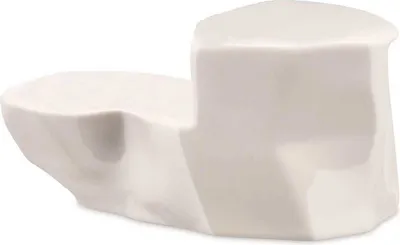 A white porcelain object on a white background.
