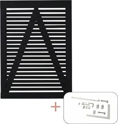 Produktbild von Einzeltor PLUS Osaka inkl. Beschläge 100 x 136 cm RAL 9005 schwarz