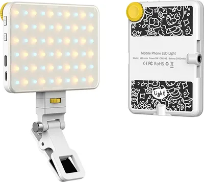 Produktbild von 5-W-Fotolampe, zweifarbiges LED-Licht, Taschen-Vlog-Licht, 2500 KšC9000 K Farbtemperatur, dimmbar, mit 60 LED-Perlen, 1/4-Zoll-Gewindeloecher, 2000 mAh-Akku, integriert fuer Live-Streaming, Heimstudio, kommerzielle Fotografie