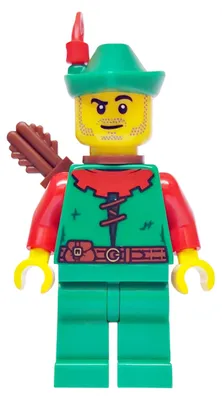 Produktbild von LEGO Minifigur Forest Stronghold Forestman - Red, Green Hat, Red (bdp177)