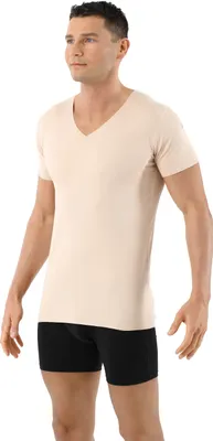 Produktbild von ALBERT KREUZ Herren Unterhemd unsichtbar Lasercut nahtlos Clean Cut V-Ausschnitt Kurzarm, 08/XXL