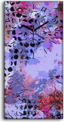 Produktbild von Küchenuhr Bürouhr Leinwand Uhr Geräuschlos 30x60 Malerei Abstrakte Kunst - schwarze Hände