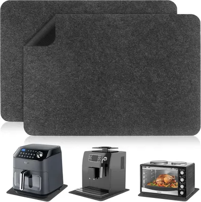 Produktbild von Hitzebeständige Unterlage für Heißluftfritteusen, 44 x 30 cm, Küchenarbeitsplatte Hitzeschutzmatte, Filzschutzmatten für Küchengeräte (2 Stück)