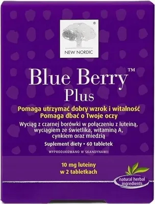 Produktbild von NEW NORDIC Blue Berry Plus Gesunde Augen Gutes Sehen 60 Tabletten