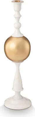Obrázok produktu pre Pip Studio Kovový svietnik Sphere Large White-Gold 44cm