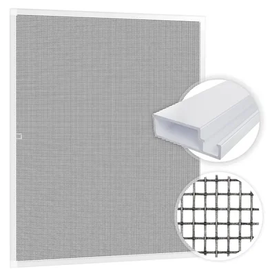 Produktbild von Fliegengitter Insektenschutz Insektenschutzgitter - 100 x 120 cm - Aluminium - Weiß - Für Fenster gegen Fliegen und Mücken