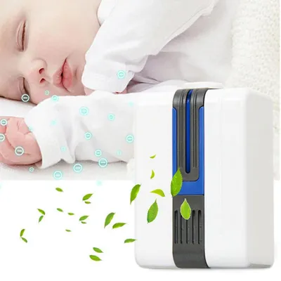 Produktbild von Luftreiniger Ionisator, kompakter Luftionisator für Zuhause & Büro, geräuscharm, energiesparend, gegen Gerüche & Staub, für Schlafzimmer, Bad, Raum bis 30m²