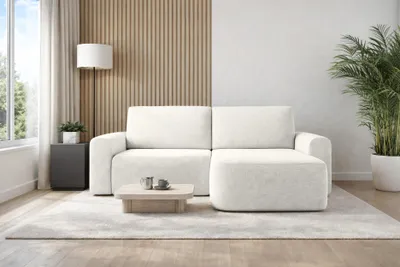 Produktbild von AX LIVING Sofa 250 cm Breit mit Schlaffunktion Otterton in Creme R