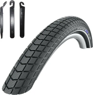Produktbild von 1 x Schwalbe Big Ben Race Guard Fahrradreifen Schwarz mit Reflex 50-622 ( 28 x 2.00 ) inkl. 3 Reifenheber
