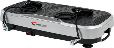 Immagine prodotto di Christopeit Vibro 3000 - Apparecchio di vibrazione per tutto il corpo con 20 livelli di velocità, 3 zone di vibrazione, fasce di espansione incluse, display a LED, max. 120 kg, rotelle di trasporto