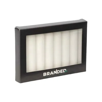 Productafbeelding van Branded kaars, Ø 2,1 × 12 cm - Wit