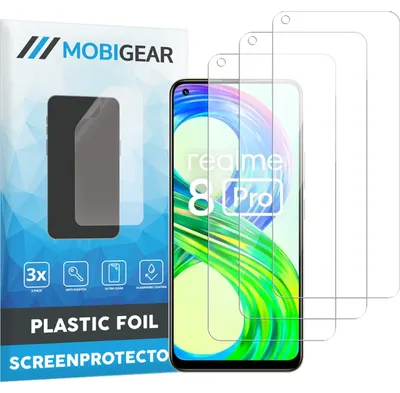 Produktbild von Mobigear Displayschutzfolie für Realme 8 Pro – Displayschutzfolie, kompatibel mit Hüllen (3er-Pack)