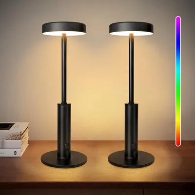 Produktbild von Kabellose LED-Tischlampe Nachtlicht RGB Set 2 Stück Touch
