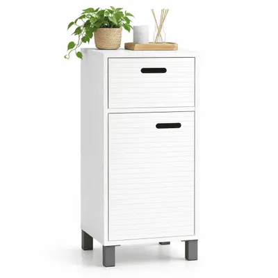 Produktbild von Badschrank Badezimmerschrank Hochschrank Beistellschrank 1 Schublade + 1 Tür