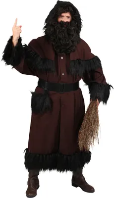 Produktbild von Orlob Karneval Knecht Ruprecht, schwarz-braun (Mantel m. Kapuze, Pelerine, Gürtel)