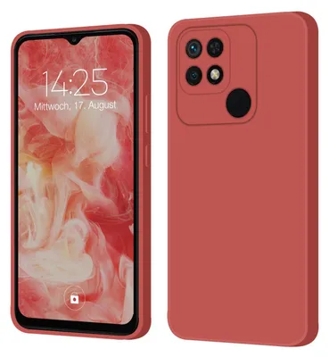 Produktbild von Hülle für Xiaomi Redmi 10C Case Cover Bumper Smartphone Softgrip Schutzhülle Farbe: Rot