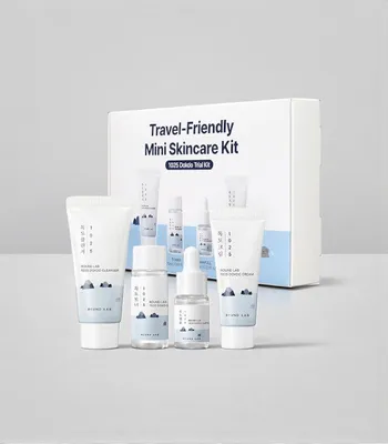 Obrázek produktu pro Round Lab - 1025 Dokdo Trial Kit - Cestovní sada pro hydrataci a zklidnění pleti - Čisticí pěna 30ml + Toner 20ml + Ampule 10ml + Krém 20ml