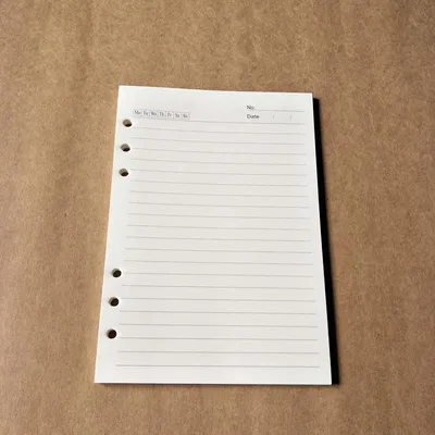 Produktbild von A6 Nachfüllpapier 2 Stück, 100 Gsm Dickes Papier, 6-Loch Lochung Für Ringbuch-Planer Und Tagebücher